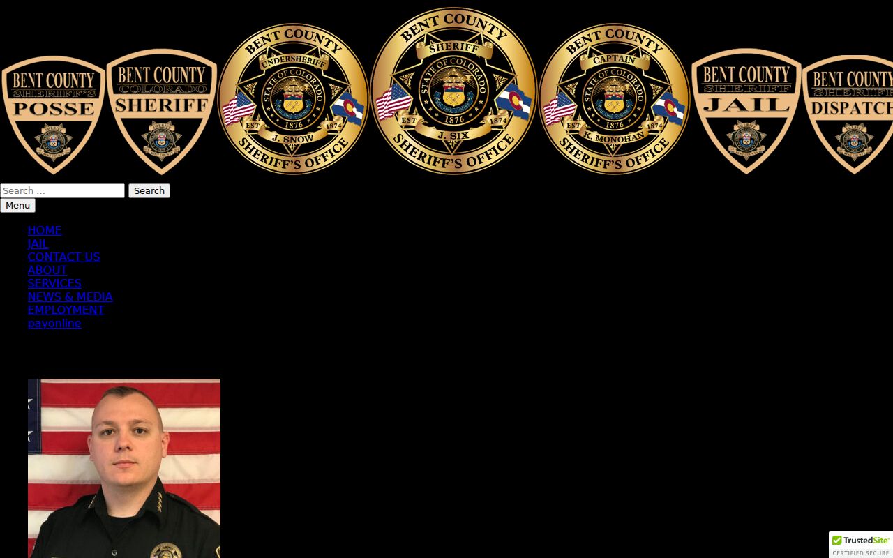 Bent County Sheriff official website navigation without a public warrant list